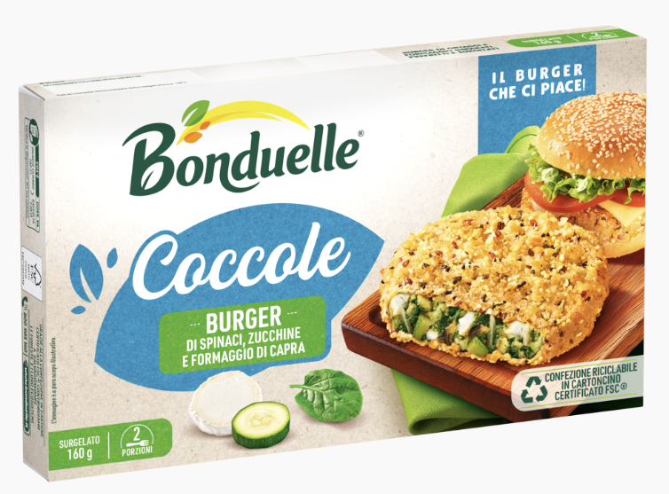 Coccole Burger: nuova proposta Bonduelle per lo scaffale frozen plant-based