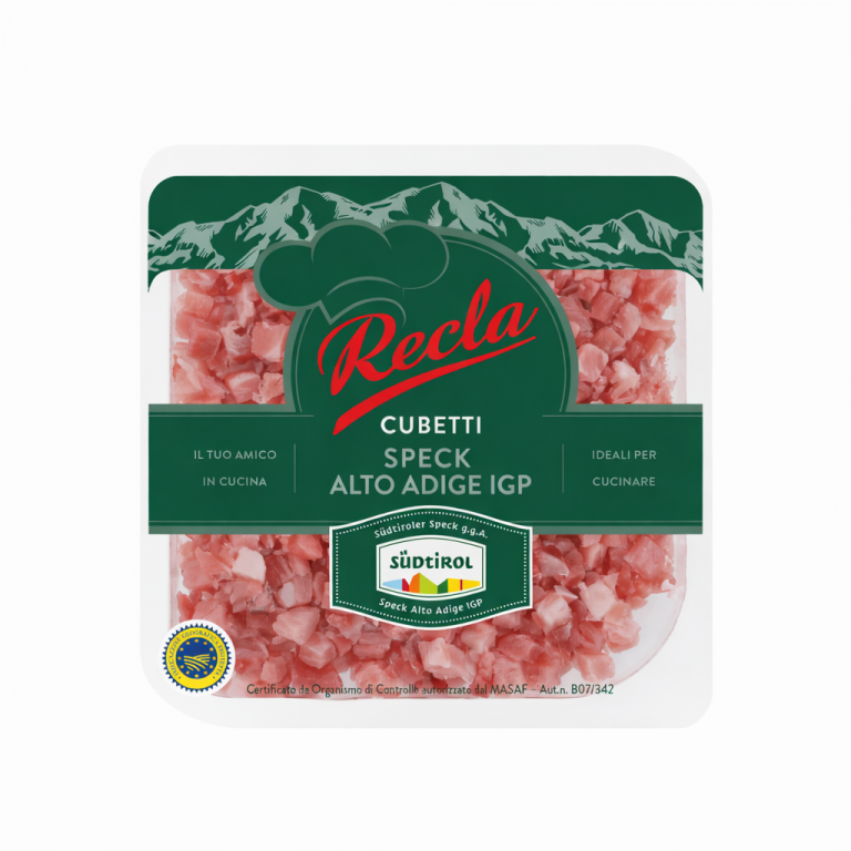 Recla amplia la linea “Amici in Cucina” con i Cubetti di Speck Alto Adige IGP pronti all’uso